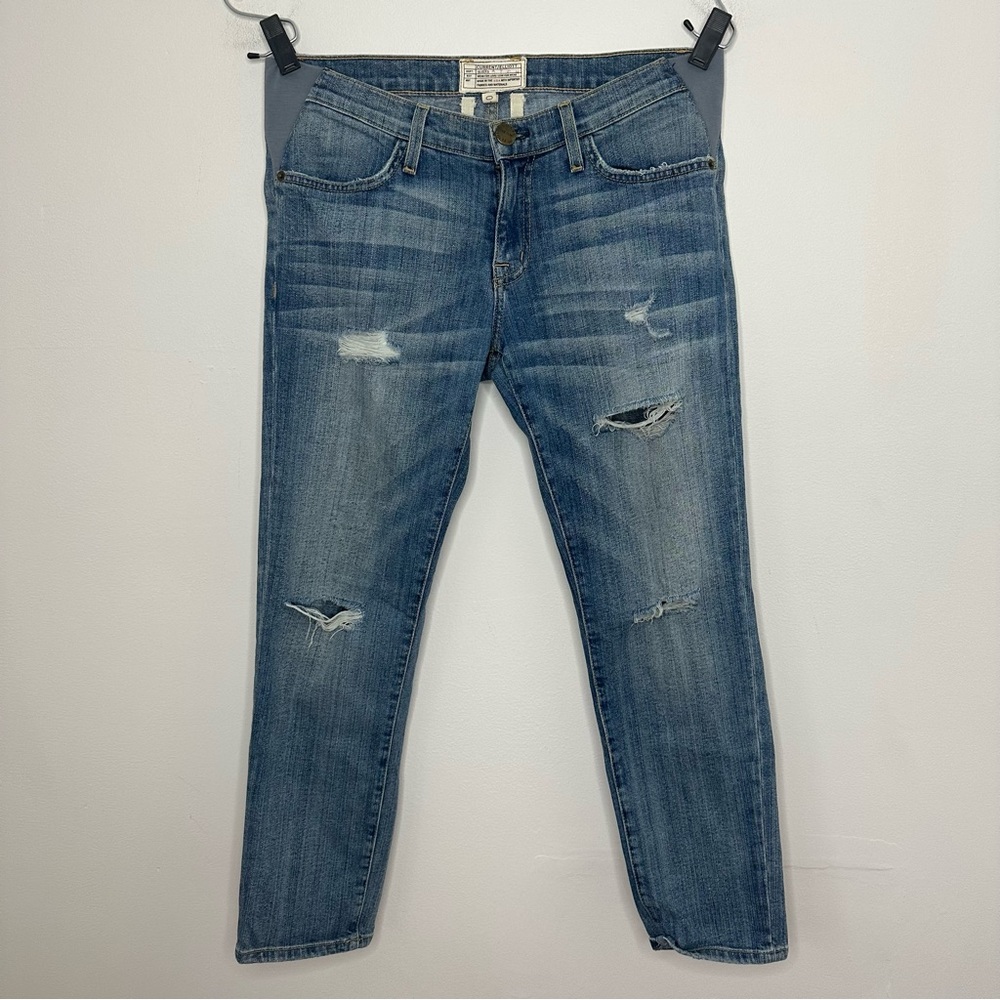 Current/Elliott Hatch Jeans Womens 26 Maternity Boyfriend Distressed Comfort
